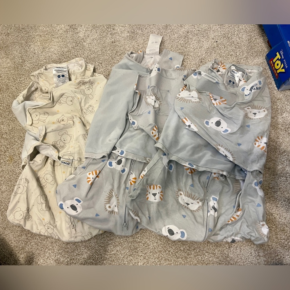 Set of 3: Halo SleepSack Swaddles NB